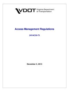 Access Management Regulations - Virginia …