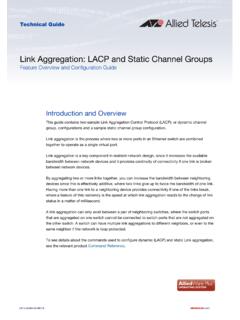 Link Aggregation: LACP and Static Channel Groups Feature ...