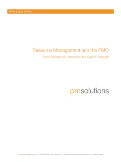 Resource Management and the PMO - 2009 - PM …