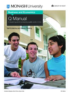 Business and Economics Q Manual - Monash University