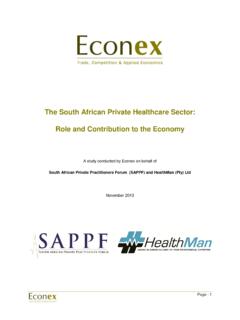 The South African Private Healthcare Sector: Role and ...