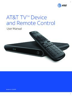 AT&amp;T TVTM Device and Remote Control