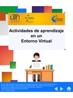 Actividades de aprendizaje en un Entorno Virtual - UTN