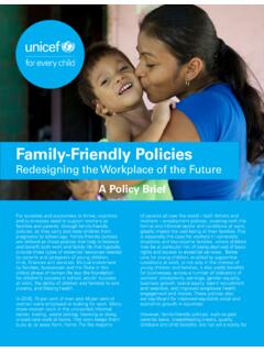 UNICEF Policy Brief Family Friendly Policies 2019