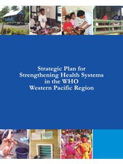 Strategic Plan for Strengthening Health Systems - WPRO