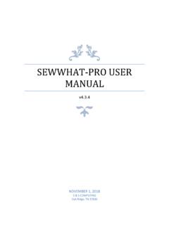 SewWhat-Pro User Manual - Computing
