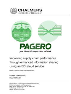 Improving supply chain performance through enhanced ...