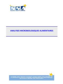 ANALYSES MICROBIOLOGIQUES ALIMENTAIRES