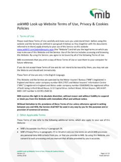 askMID Look up Website Terms of Use, Privacy &amp; …
