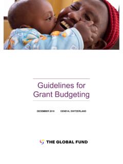Guidelines for Grant Budgeting - The Global Fund to Fight ...