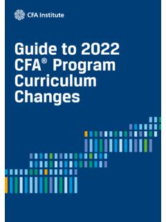 Guide to 2022 CFA Program Curriculum Changes