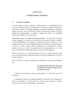 CAPITULO II ELEMENTOS DEL CONTRATO 1. Acuerdo de …