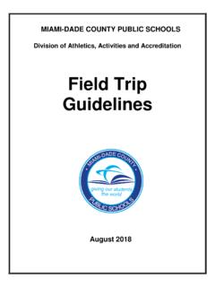 Field Trip Guidelines - Miami-Dade County Public Schools