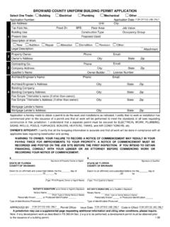 Broward County Uniform Building Permit Application
