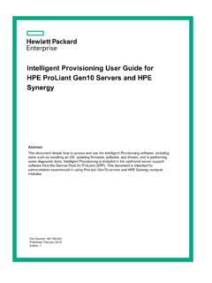 Intelligent Provisioning User Guide for HPE ProLiant Gen10 ...