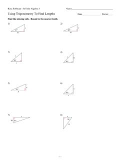 Trigonometry To Find Lengths