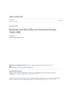 Railroads and their Effect on American Society, 1840-1890