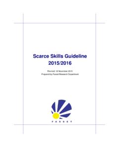 Scarce Skills Guideline 2015/2016 - Fasset