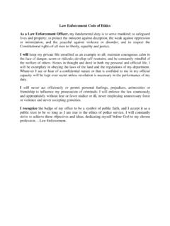 Law Enforcement Code of Ethics - Connecticut