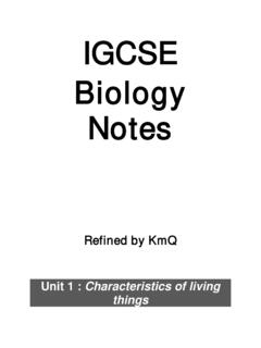 IGCSE Biology Notes - PapaCambridge