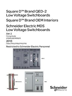Square D™ Brand QED-2 Low Voltage Switchboards Square D ...