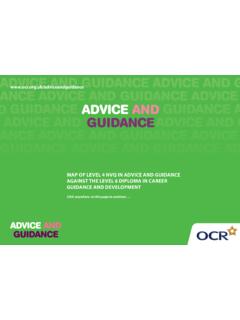 www.ocr.org.uk/adviceandguidance ANCE ADVICE AND …
