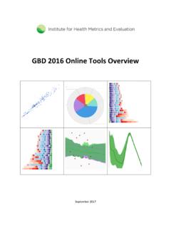 GBD 2016 Online Tools Overview - Health Data