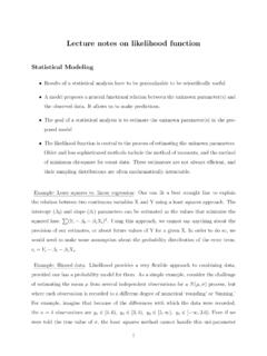 Lecture notes on likelihood function - Faculty of Medicine ...