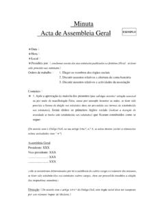 Minuta Acta de Assembleia Geral EXEMPLO - dsi.gov.mo
