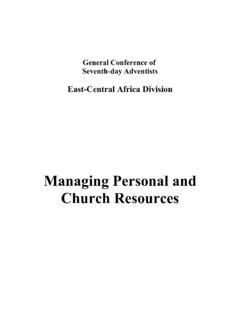Managing Personal and Church Resources