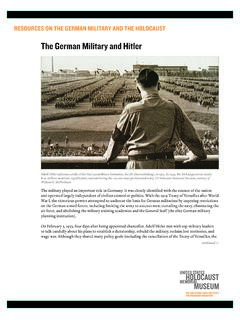 The German Military and Hitler - United States Holocaust ...