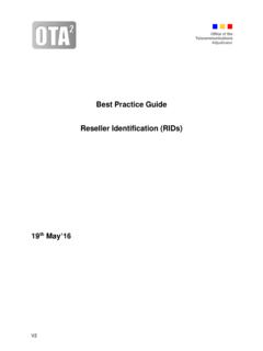 Best Practice Guide Reseller Identification (RIDs)