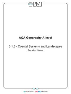 AQA Geography A-level 3.1.3 - Coastal Systems and …