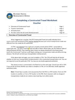 Completing a Constructed Travel Worksheet Voucher