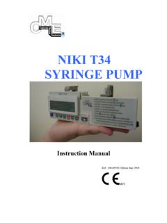 NIKI T34 SYRINGE PUMP - InfuSystem