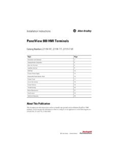 PanelView 800 HMI Terminals - Rockwell Automation