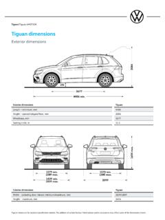 Tiguan dimensions - Volkswagen