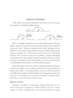 Quantum Tunneling