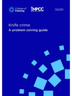 Knife crime: A problem solving guide