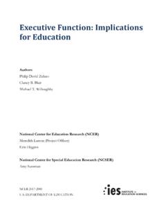 Executive Function: Implications for Education