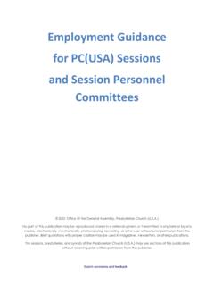 Employment Guidance for Sessions and Session Personnel ...