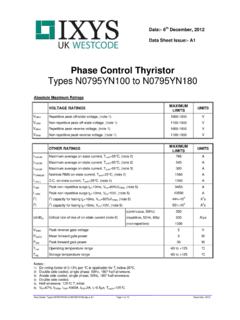 Phase Control Thyristor Types N0795YN100 to …