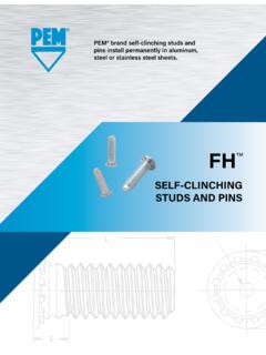 SELF-CLINCHING STUDS AND PINS