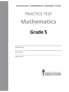 MCAS Grade 5 Mathematics Practice Test