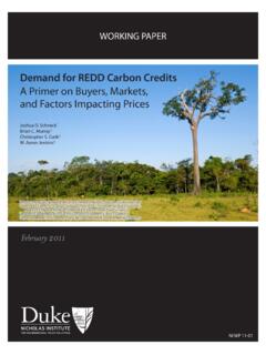 Demand for REDD Carbon Credits - Nicholas …