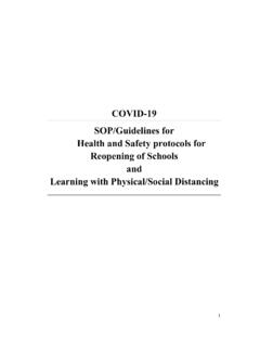 COVID-19 SOP/Guidelines for Health and Safety protocols ...