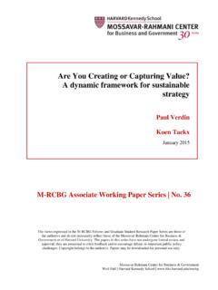 Are You Creating or Capturing Value? A dynamic framework ...