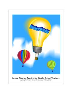 Lesson Plans on Density for Middle School Teachers