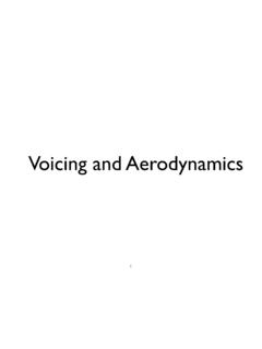 Voicing and aerodynamics - sail.usc.edu