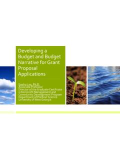 Developing a Budget and Budget Narrative for Grant ...